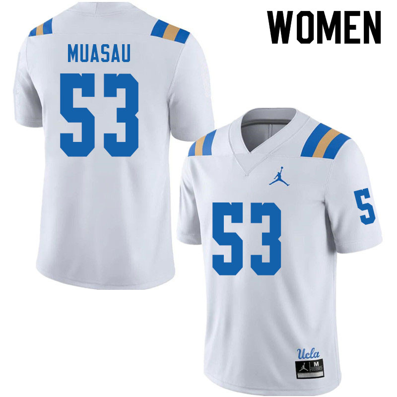 Jordan Brand Women #53 Darius Muasau UCLA Bruins College Football Jerseys Sale-White - Click Image to Close